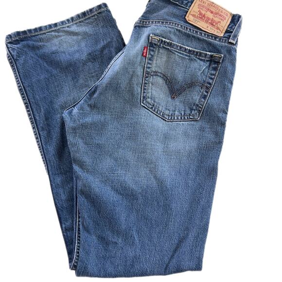 Men's Levi's 527 Y2K  Jeans Vintage ''07'' low rise boot cut slim 30/30 med wash - Picture 1 of 6